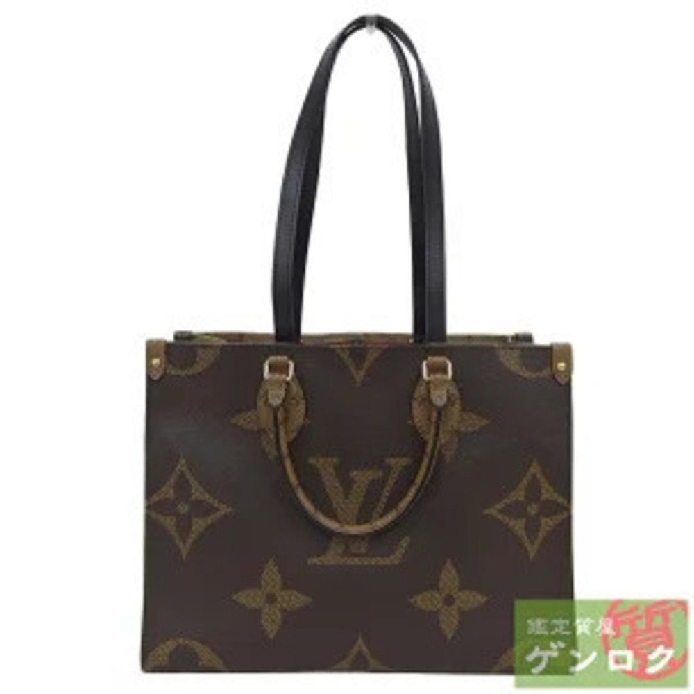 Louis Vuitton Monogram OnTheGo Tote 2Way Shoulder Bag Canvas Leather Brown